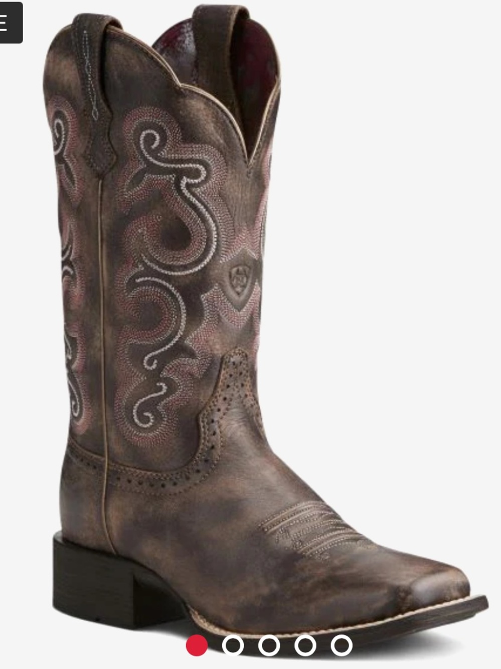 Ariat Chocolate Brown Square toe Women’s Boots Size 9.5